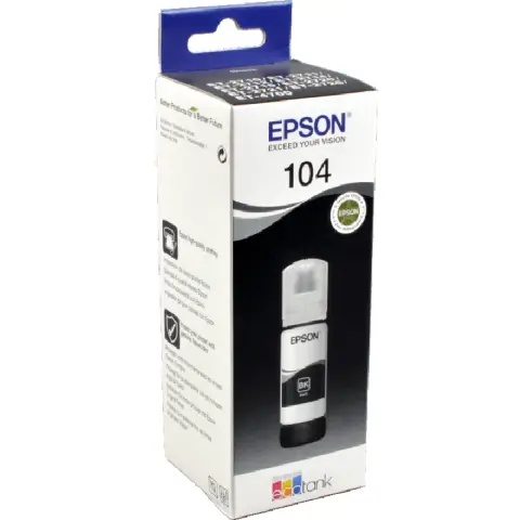 Oryginalny Tusz w butelce Black Epson 104 (T00P1, C13T00P140)